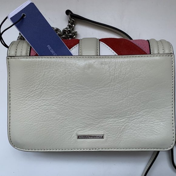 Rebecca Minkoff Beige Love Small Chevron Patchwork Crossbody Bag - Picture 5 of 6